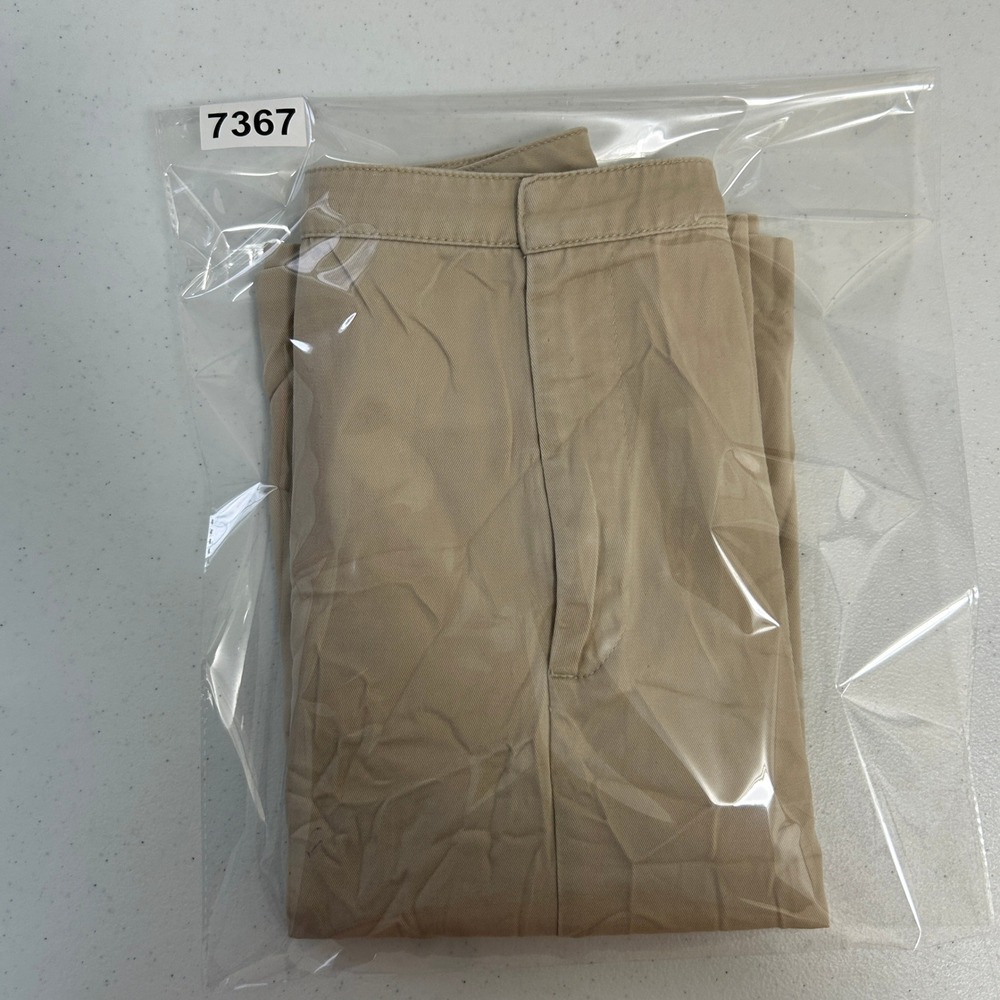 Lands End Khaki Chino Skirt Womens 14 Petite Tan Cotton Twill Straight Fit - Picture 7 of 7